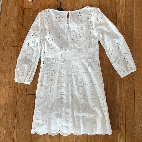 Laundry white eyelet dress with scalloped hem - Picture 5 of 7